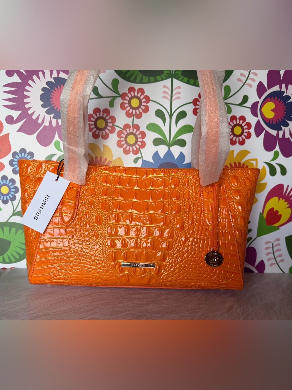 BRAHMIN MANGO ORANGE TONYA NWT FIRM